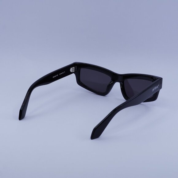 Off-White OERI135 MIRAMAR 1307 Sunglasses Black with White Stone Rectangle Frame - Picture 9 of 10